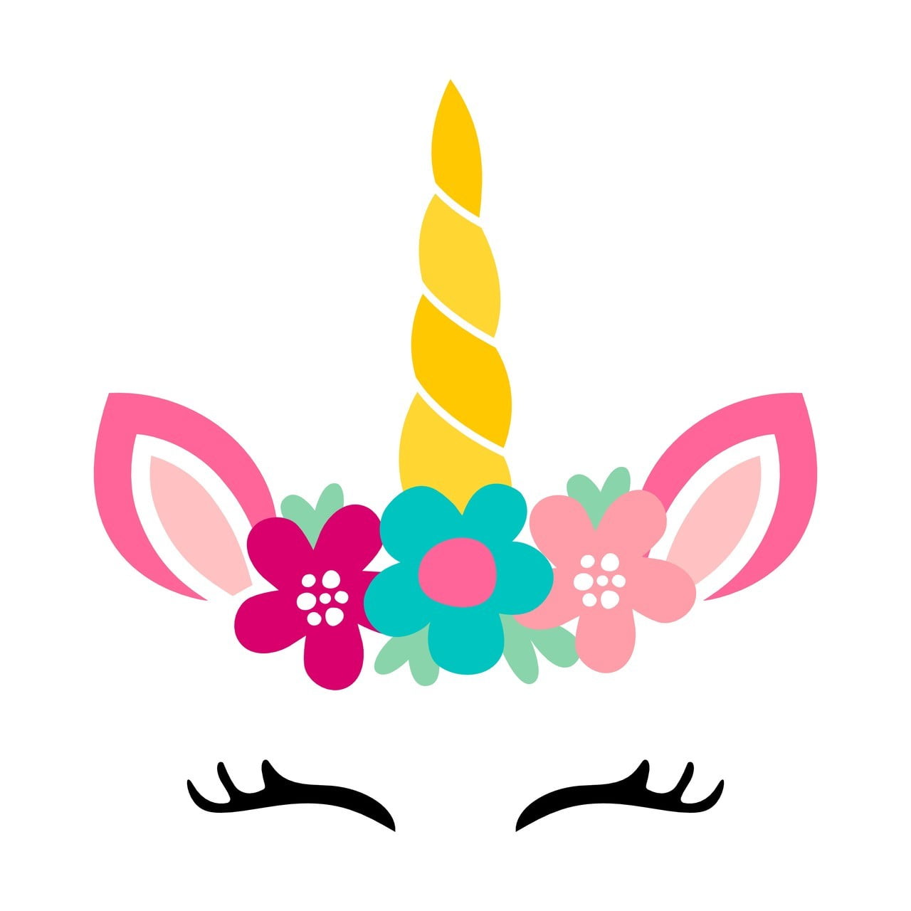 a birthday place unicorn cartoon flowers edible cake topper image 14
