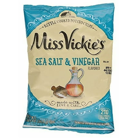 Condition photo showing Brand New for 64 bags miss vickie s kettle cooked potato chips  sea salt & vinegar  1.375 oz | 48 ct