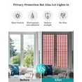 thumbnail image 4 of Window Privacy Film Red Farmhouse Stained Glass Window Film Decorative Sun Block Window Cover Gradient Buffalo Plaid Lattice Grid Window Clings Static Adhesive Sticker for Bathroom 17.7"x78.7", 4 of 7