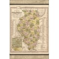 thumbnail image 1 of 24"x36" Gallery Poster, map of Illinois 1844, 1 of 1