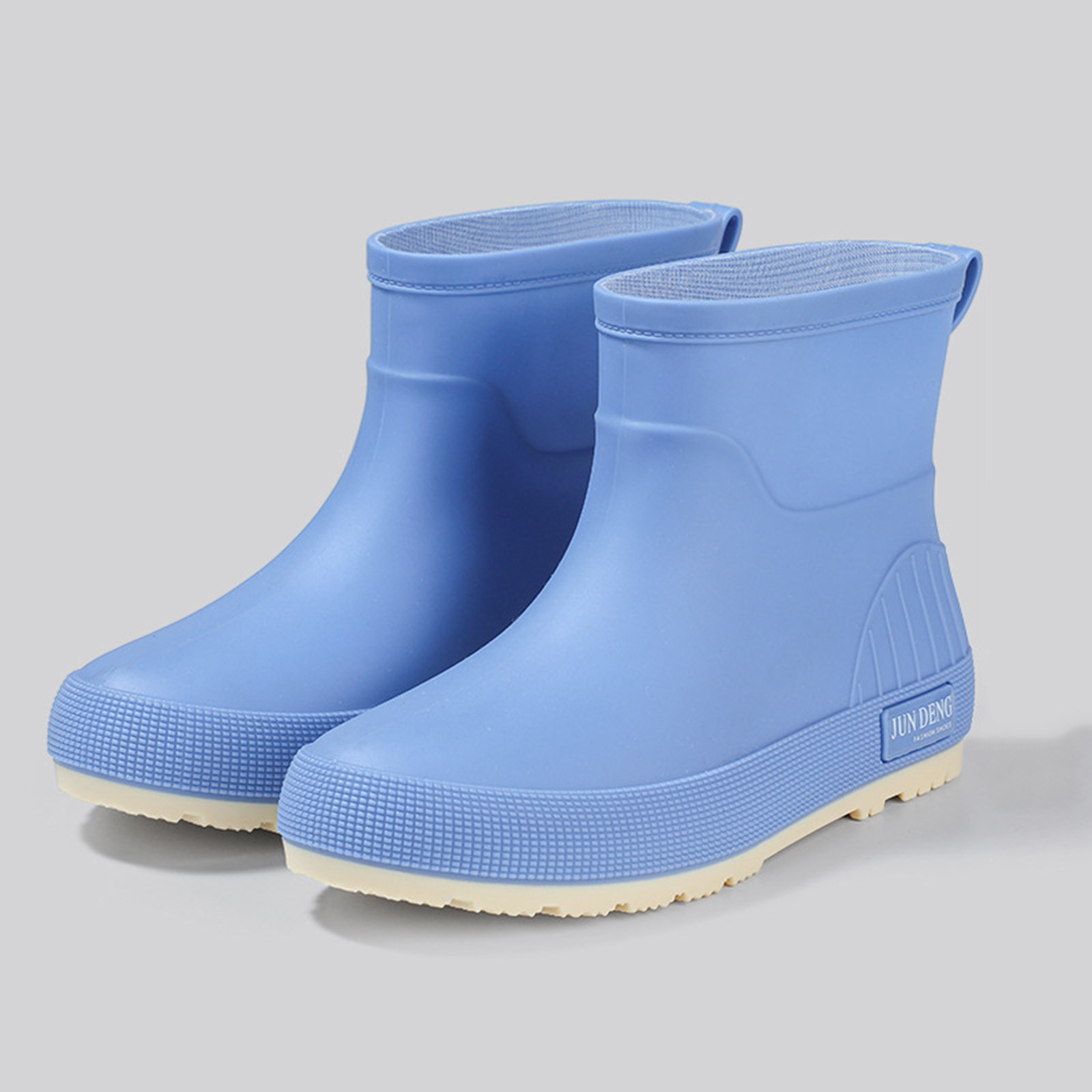 Taylonsss Women's Waterproof Rubber Rain Boots with Chunkys Heel for Fall and Winter Comfortable Height-Increasing Short Boots with Anti-Slip Sole for Outdoor Activities