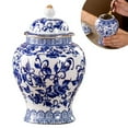 thumbnail image 6 of Chinoiserie Blue White Ginger Jars,Porcelain Jar Tea Storage, Ceramic Decorative Ginger Jars with Lid, NEW Chinoiserie Decor Blue and White Vase,Porcelain Vases Decor for Living Room, Bedroom, 6 of 9