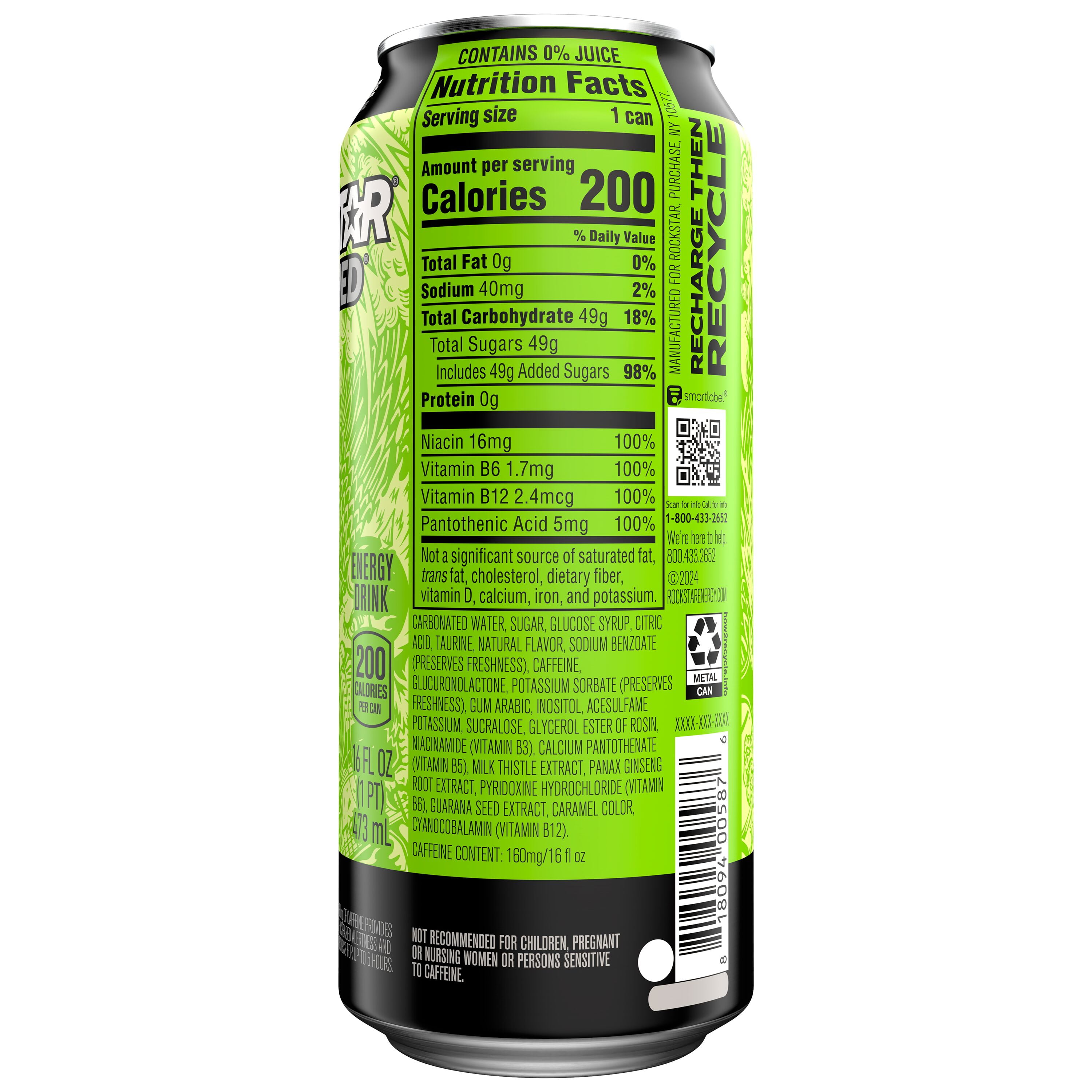 Rockstar Freeze Frozen Lime Energy Drink, 16 fl oz Can