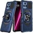 thumbnail image 2 of Compatible for T-Mobile REVVL 6 5G Case with Tempered Glass Screen Protector [Military Grade] Ring Car Magnetic Mount Kickstand Shockproof Phone Cover - Blue, 2 of 7