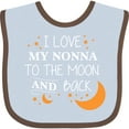 thumbnail image 3 of Inktastic I Love My Nonna to the Moon and Back Boys or Girls Baby Bib, 3 of 4