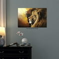 thumbnail image 3 of Lion of Judah Wall Art Canvas Black Jesus Canvas Wall Art Paintings Wall Decor for Living Room Christ Jesus Pictures Lion Poster Black and Gold Canvas Prints Office Pictures for Wall, 3 of 3
