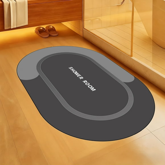 Super Absorbent Bath Rug, Non-Slip Washable Bathroom Mat, Soft Shower Rug for Bathtub or Shower Room