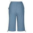thumbnail image 5 of Girls' Capri Pants Wide Leg Casual Capris Sweatpants Loose Summer Kid Elastic Waist Cropped Trousers Solid 3/4 Length Jogger, 5 of 5