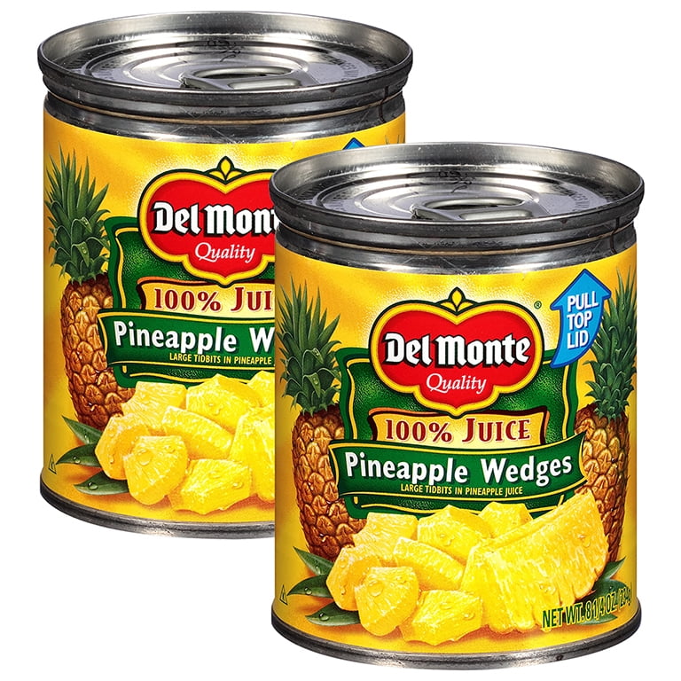 (2 Pack) Del Monte Pineapple Wedges in 100 Pineapple Juice, 8.25 oz