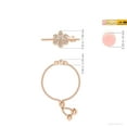 thumbnail image 4 of ANGARA Natural Bezel and Pave-Set Diamond Flower Bolo Ring in 14K Rose Gold for Women (Size-1.5mm| Color-K| Clarity-I3) | April Birthstone, Anniversary, Jewelry Gift for Women | Natural Diamond Ring, 4 of 9