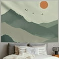 thumbnail image 2 of Sage Green Mountain Tapestry for Bedroom, Boho Abstract Sun Landscape Wall Hanging, Mid Century Sunset Tapestry Minimalist Aesthetic Decor for Living Room College Dorm, 2 of 6