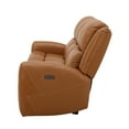 thumbnail image 4 of Roundhill Furniture Cozura Leather Power Dual Reclining Sofa, Silverado Butternut, 4 of 12