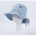 thumbnail image 2 of ZHAOCHENG Sombrero de pescador con agujero de vaquero, sombrero de pescador, sombrero de lavado lateral con flecos, sombrero para el sol, sombrero exterior plegable de secado rápido (borde de sombrero, 2 of 4