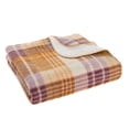 thumbnail image 3 of Better Homes & Gardens Plaid Reversible Faux Wool to Faux Fur Oversized Couch Throw Blanket, Almond, 50 x 72 in, 3 of 6