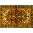 thumbnail image 1 of Ahgly Company Machine Washable Indoor Rectangle Persian Yellow Traditional Area Rugs, 2' x 5', 1 of 4