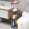thumbnail image 2 of 4-Tier Slim Rolling Storage Cart with Wheels - Narrow Laundry/Kitchen Shelving Unit for Bathroom/Pantry, 2 of 6