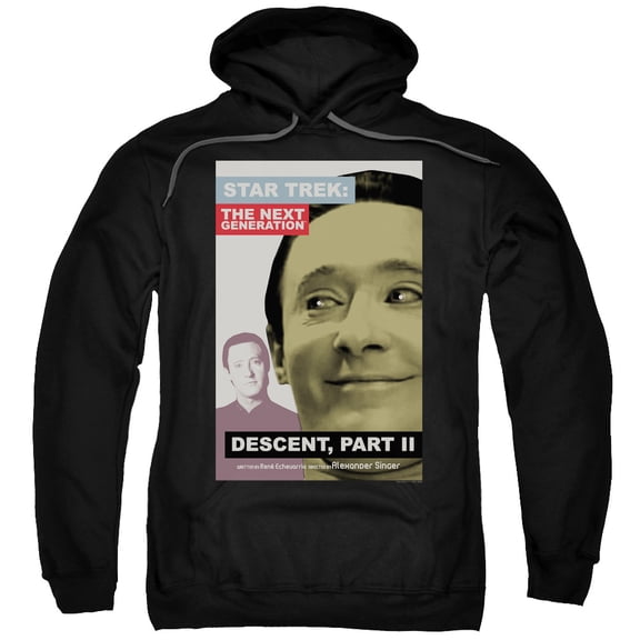 Star Trek Tng Season 7 Episode 1 Adult Pullover Hoodie Sweatshirt Black