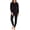 Black, variant on womens Micro Waffle Premium Thermal Union Suit - Black