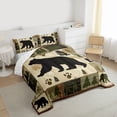 thumbnail image 4 of Homewish Woodland Animal Bear Bedding Comforter Set,Rustic Farmhouse Cabin Twin Comforter Sets,Green Beige Bedding Set For Men Women,Super Cozy Room Decor Reversible,2pcs, 4 of 9