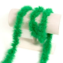 XmhyTop-A 2 Yards Fluffy Feather for DIY Crafts, Sewing Trim, Wedding & Party Decorations - Soft Plume Trim for Home Art Supplies,2 pcs,01 Green