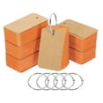 thumbnail image 1 of Unique Bargains 2.8' x 1.5' Blank Flash Cards with Rings Study Cards Index Cards Note Card Pre Hole Punched, Orange 600 Pack, 1 of 5