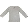 thumbnail image 6 of Heather Grey Kids Long Sleeve Crew Neck Shirt, 2T, 1 piece, 6 of 7