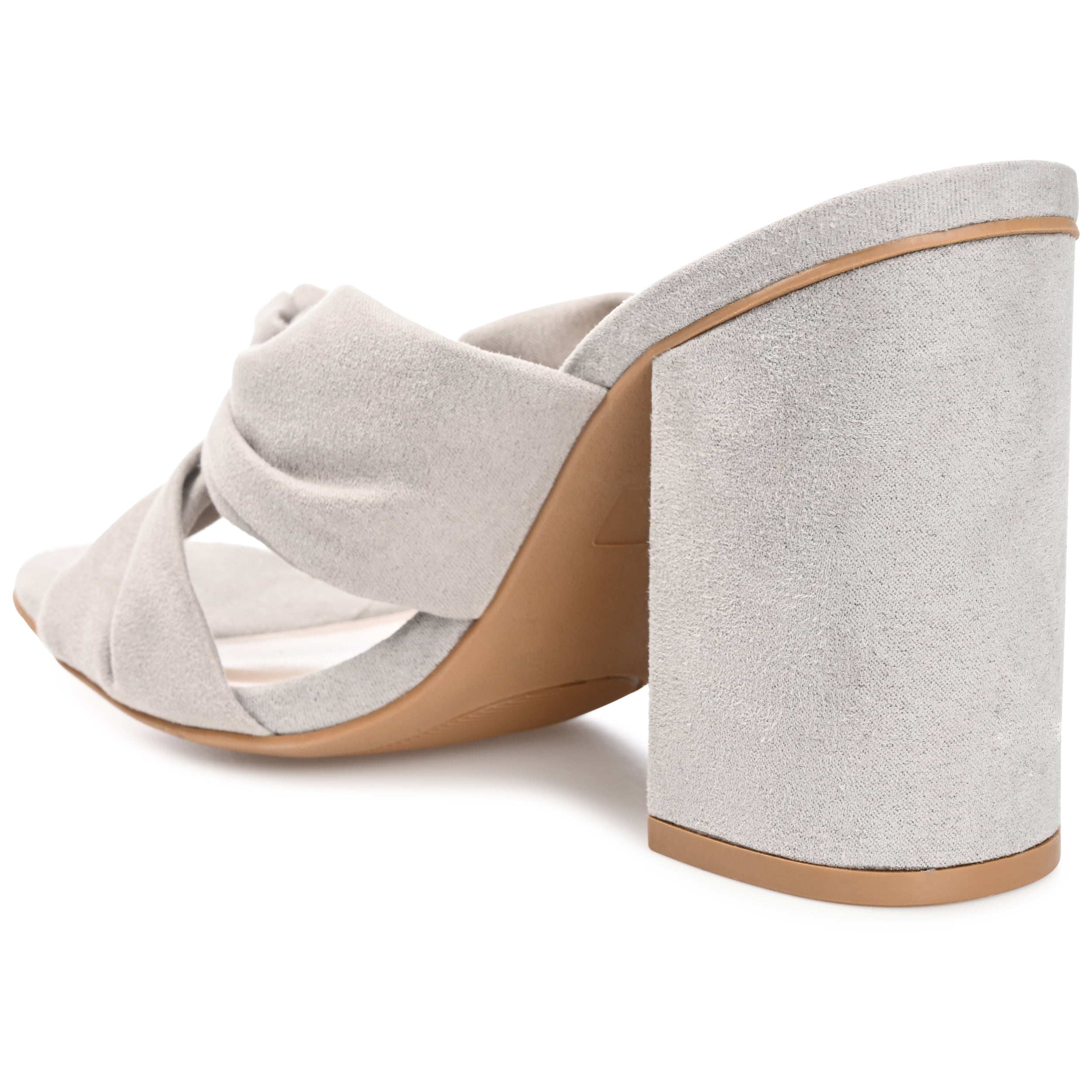 Journee Womens Tabithea Open Square Toe Block Heel Sandals
