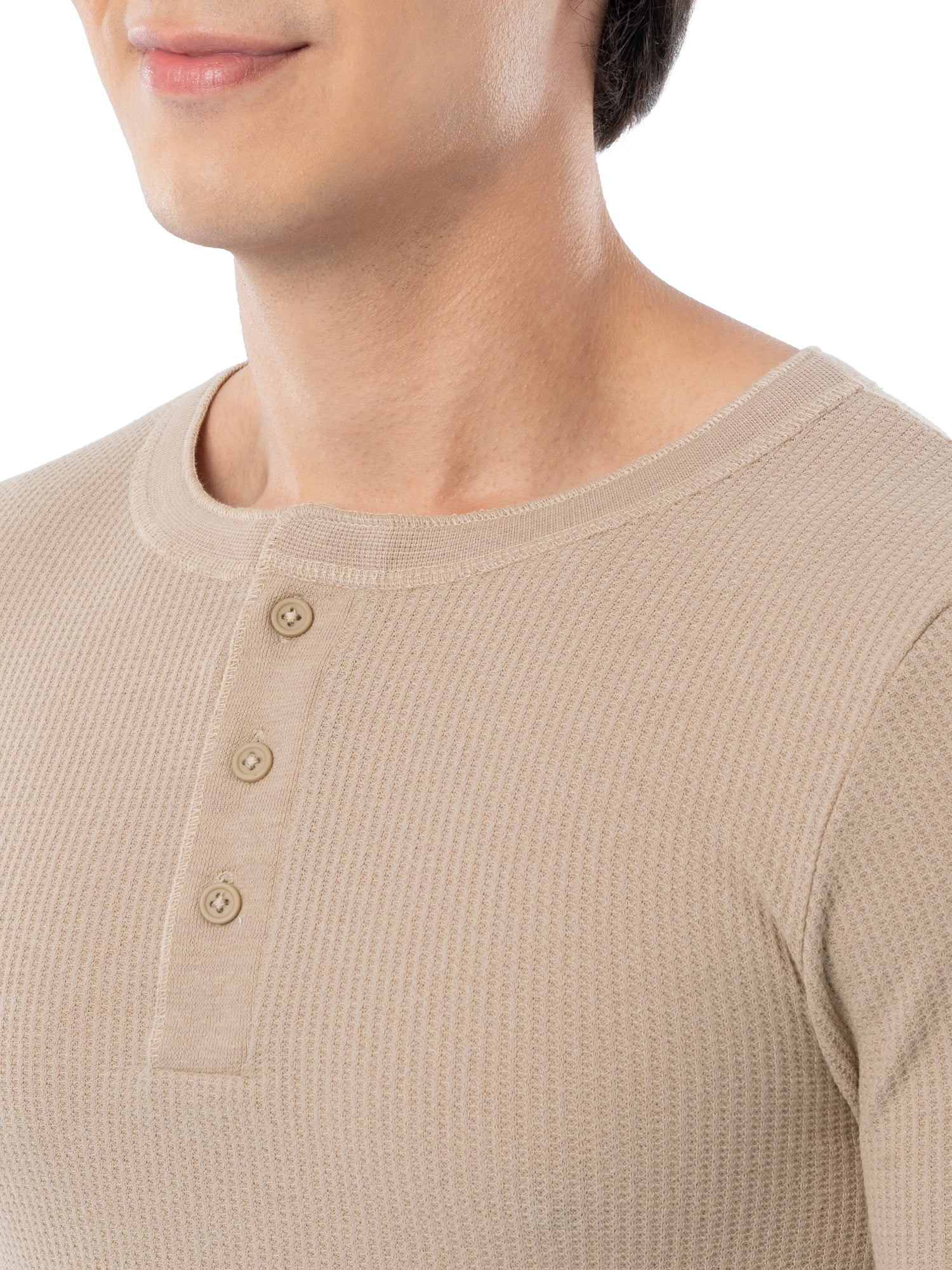 Fruit of the Loom Men's Thermal Waffle Henley Top, 2-Pack, Sizes S-5XL
