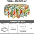 thumbnail image 2 of Easter Eggs Bunny Tablecloth Round Table Cover Washable for Kitchen Dining Picnic Party Holiday Decor 60 Inch, 2 of 6