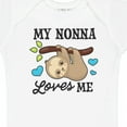 thumbnail image 4 of Inktastic My Nonna Loves Me with Sloth and Hearts Boys or Girls Baby Bodysuit, 4 of 5