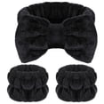 thumbnail image 2 of Fiudx Bandas de Muñecas, Corales de Vellón Coral, Bandas de Cabello de Franela Suave, Ideales de Lavado Facial y Yoga, Artículos Esenciales Diarios de Niñas, Juego Reutilizable de 3 Piezas, 2 of 2