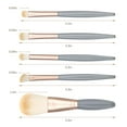 thumbnail image 3 of 5 Pack Travel Makeup Brush Set, travel make up brushes sets mini eye shadow kits small size eyeshadow case eyes makup brushed makeuo soft brushs basic cosmetic profesional tools (Sky Blue), 3 of 7