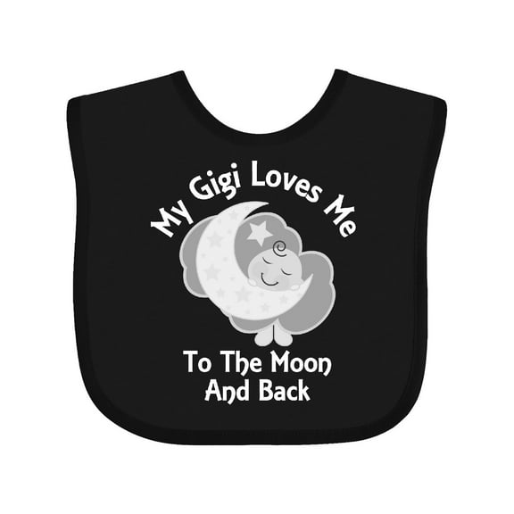 Inktastic Gigi Loves Me to the Moon and Back Boys or Girls Baby Bib