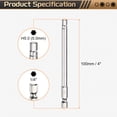 thumbnail image 2 of Uxcell H5.0 Hex Head Screwdriver Bit 5.0mm Metric Flat Tip 1/4" Hex Shank 100mm (4") Long Magnetic Hexagonal Screw Drill Bit Wrench Chrome Plated, 2 of 7