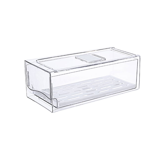 Food Storage Containers Fridge Organizer, Stackable Refrigerator Organizer Bins, Reusable Food Storage Containers, Fridge Drawer Organizer in Home Kitchen, Barbecue Shop, Restaurant