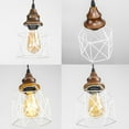 thumbnail image 3 of KAYYELAMP 2 Pcs Recessed Retrofit Pendant Conversion Kit E26 Power Connector 3.2 Ft Adjusted Cord E26 Walnut Base White Cage Shade Hanging Light Vintage Decor, 3 of 5