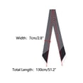 thumbnail image 3 of INSPIRE CHIC Women Striped Print Skinny Long Scarves, Satin Silky Neck Scarf Neckerchief Ribbon Headband 51.2x2.8" Black, 3 of 6