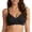 Black, variant on Bra Women’s Seamless Wireless Comfort Everyday Full Coverage Push Up No Underwire Scalloped Edged Soft Bralettes for Daily Wear Brown M