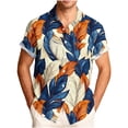 thumbnail image 3 of oelaio Mens Funky Hawaiian Shirt Short Sleeve Button Down Shirts Casual Tropical Floral Summer Beach Vacation Shirts Multicolor XXXXL, 3 of 7