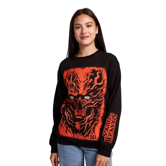 Sudadera Bioworld Stranger Things Vecna Puff Print negra para hombre