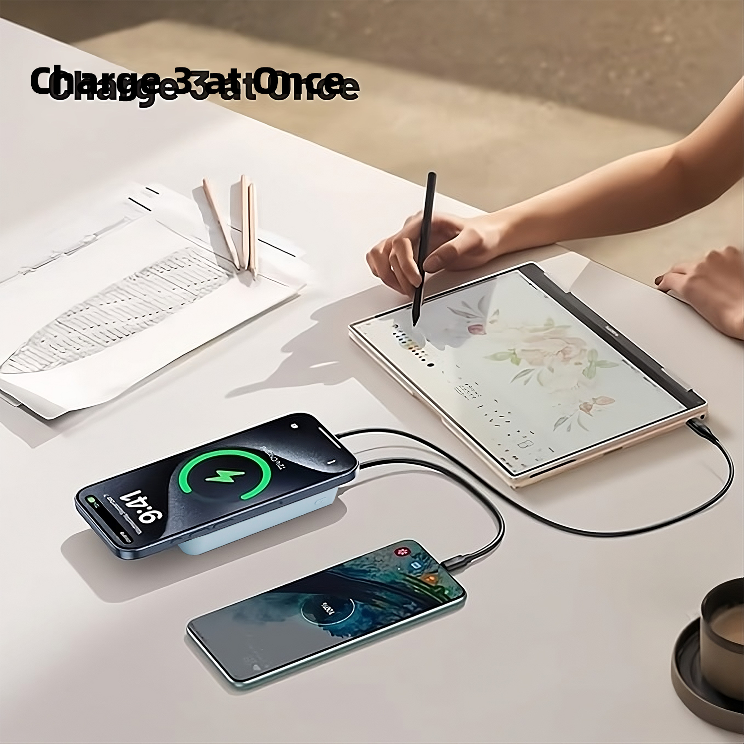 Magnetic  Wireless Portable Charger, 10000mAh Magnetic Power Bank with Type-C Cable LED Display 22.5W PD Fast Charging Lighting Mag-Safe Battery Pack for iPhone 15/14/13/12/Mini/Pro/Pro Max