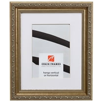 Craig Frames Ancien Ornate, 18x36 inch Antique Silver Picture Frame Matted for a 14x32 Photo