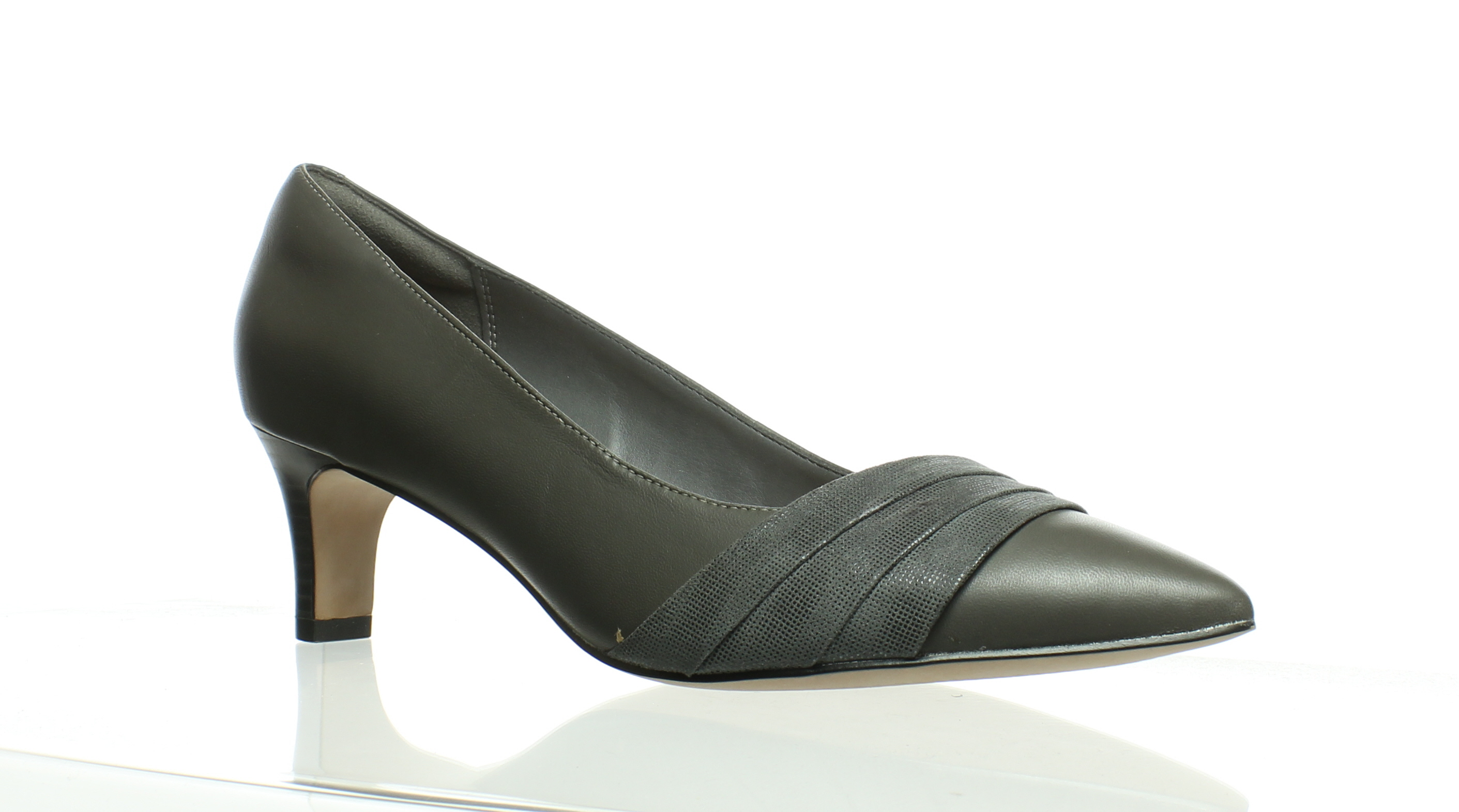 clarks grey pumps
