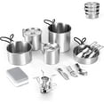 thumbnail image 4 of Bundle - 2 Items 10pcs Camping Cookware and 13pcs Stainless Steel Camping Cookware, 4 of 7
