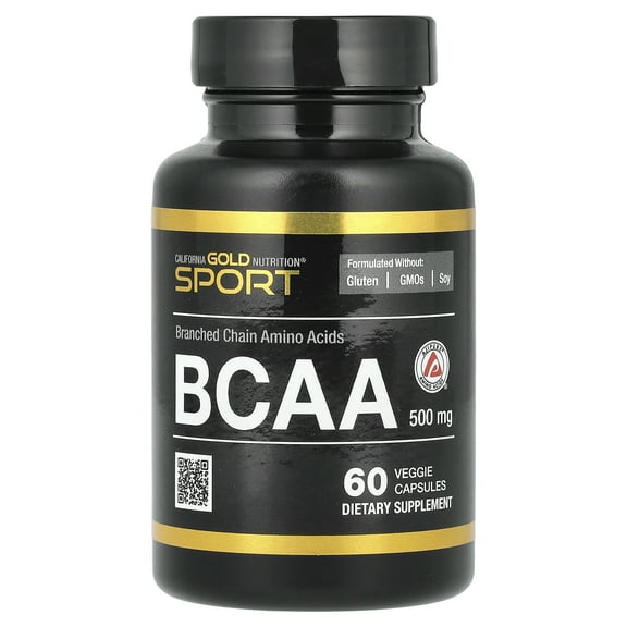 California Gold Nutrition BCAA, AjiPure® Branched Chain Amino Acids, 500 mg, 60 Veggie Capsules