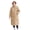 Khaki, variant on Long Puffer Jacket for Women Thicken Warm Quilted Hooded Coat Zip Up Full Length Down Coat Winter Outerwear