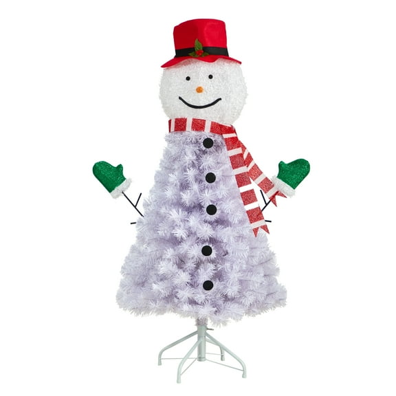 Nearly Natural 4' Snowman Artificial Christmas Tree with 234 Bendable Branches