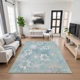 thumbnail image 6 of Addison Rugs Mayfield Premium Machine Washable Transitional Floral Blue Rectangle Rug, 3' x 5', 6 of 6