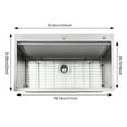thumbnail image 2 of DENEST New 33"x22" Single Bowl Undermount Workstation Kitchen Stainless Steel Sink SALE, 2 of 23
