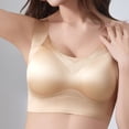 thumbnail image 5 of Bixock Wireless Bras for Women Seamless Solid Color Satin Fabric Wide Shoulder Straps Back Closure Beautiful Back Built In Cup Support Bra, 5 of 5